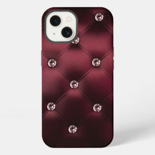 burgundy leather Simple minimalist modern iPhone 13 Case