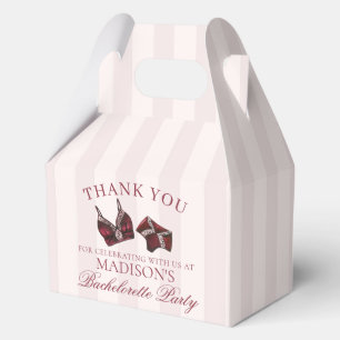 Burgundy Lingerie Bachelorette Party Favour Gable Box