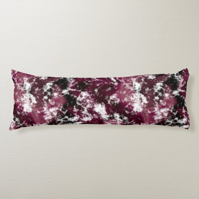 Burgundy Marble Abstract Body Cushion (Front)