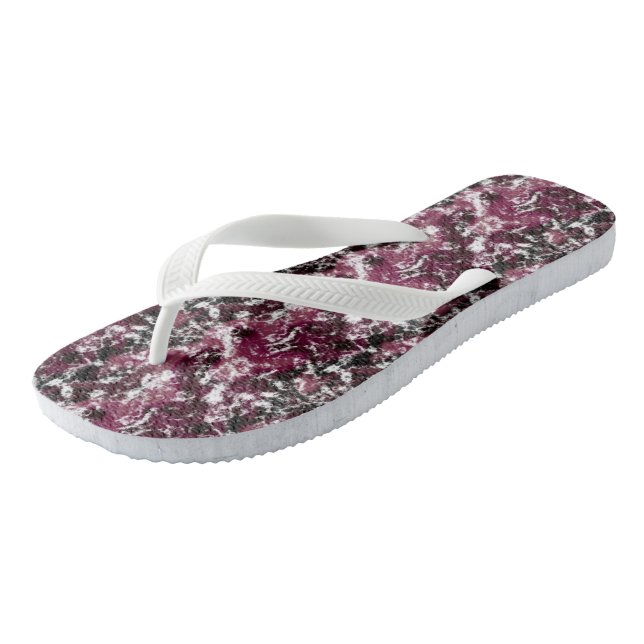 Burgundy Marble Abstract Jandals (Angled)