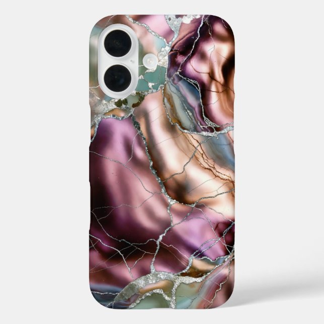 Burgundy Marble Phone Case Gold Abstract Luxury (Back)