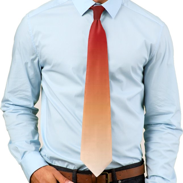 Burgundy Maroon Red Coral White Gradient Ombre Tie (Creator Uploaded)