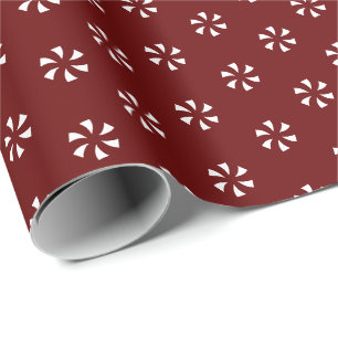 Burgundy, maroon, wine, white Pattern gift Wrapping Paper