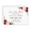 Burgundy Marsala Floral Chic Wedding Save the Date