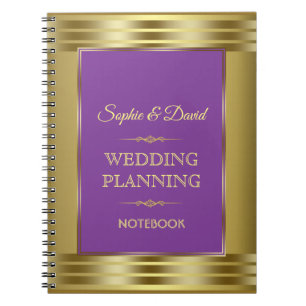 Burgundy Marsala Floral Fall Wedding Planner Spiral Notebook