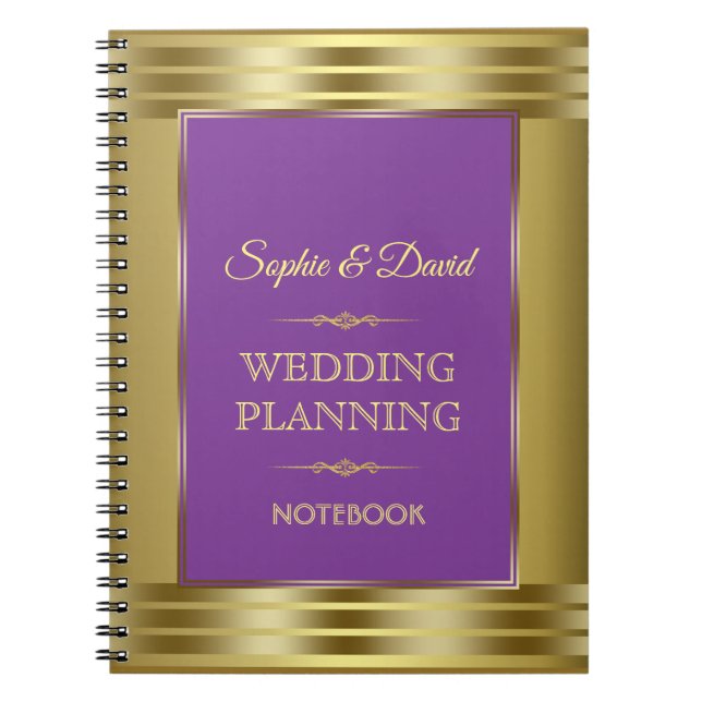 Burgundy Marsala Floral Fall Wedding Planner Spiral Notebook (Front)