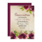 Burgundy Marsala Floral Gold Quinceañera Invite