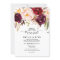 Burgundy Marsala Floral Wedding Invitation Rustic