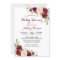 Burgundy Marsala Red Floral Boho Baby Shower