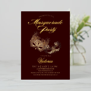 Burgundy Masquerade Party