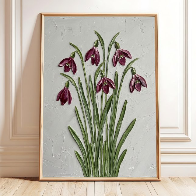 Burgundy Minimalist Abstract Wall Art Print (Creator Uploaded)