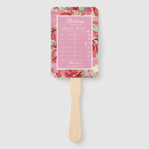 Burgundy modern elegant wedding  hand fan