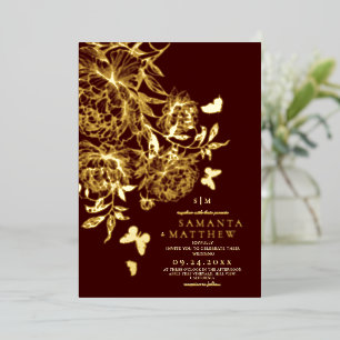 Burgundy⎮Modern Floral Minimalist Wedding