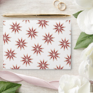 Burgundy Modern Minimalist Geometric Starflower Envelope