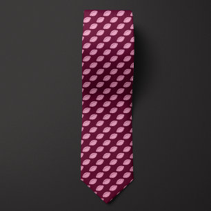 Burgundy Monochromatic Football Tie