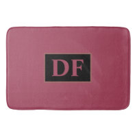 Burgundy Monogrammed Bath Mat