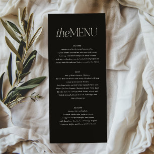 Burgundy Moody Floral Elegant Wedding Menu