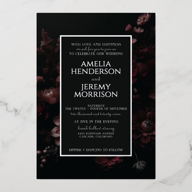 Burgundy Moody Floral with Details (Front)