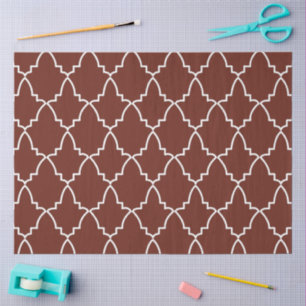 Burgundy Moroccan Lattice Pattern Tissue Paper