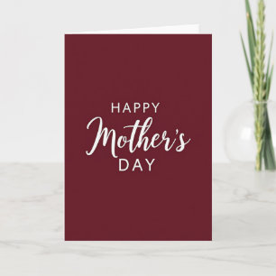 Burgundy Mothers Day Script Card