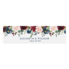 Burgundy Navy Blue Blush Floral Watercolor Wedding