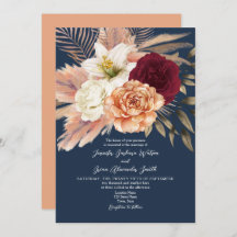 Burgundy Navy Blue Wedding