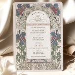 Burgundy Navy Blue Wedding Invitations Art Nouveau<br><div class="desc">Art Nouveau Vintage wedding invitations by Alphonse Mucha in a floral, romantic, and whimsical design. Victorian flourishes complement classic art deco fonts. Please enter your custom information, and you're done. If you wish to change the design further, simply click the blue "Customise It" button. Thank you so much for considering...</div>