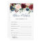 Burgundy Navy Blush Floral Advice & Wishes Cards