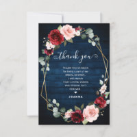 Burgundy Navy Blush Floral Geometric Wedding