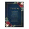 Burgundy Navy Blush Floral Gold Seating Chart Card