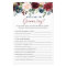 Burgundy Navy Blush Flowers Bridal Shower Games
