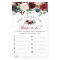 Burgundy Navy Blush Flowers Bridal Shower Games
