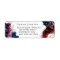 Burgundy Navy Wedding Return Address Label