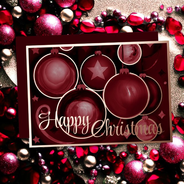 Burgundy Ornaments Happy Christmas (Creator Uploaded)