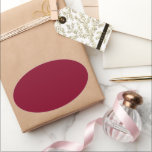 Burgundy Oval Sticker<br><div class="desc">Burgundy is a deep, rich color that blends dark red with undertones of purple and sometimes brown. It is often described as sophisticated, luxurious, and warm, similar to the color of red wine from the Burgundy region of France. Characteristics Hue: A purplish-red or reddish-purple that is darker and warmer than...</div>