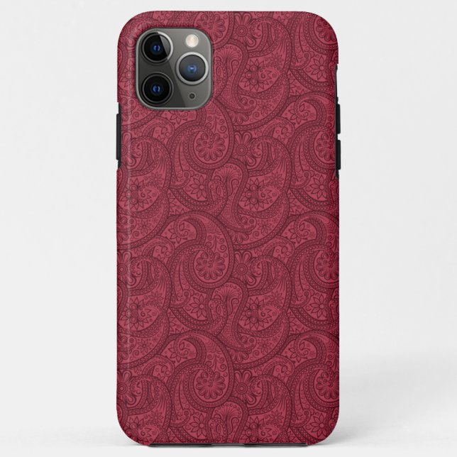 Burgundy Paisley Case-Mate iPhone Case (Back)