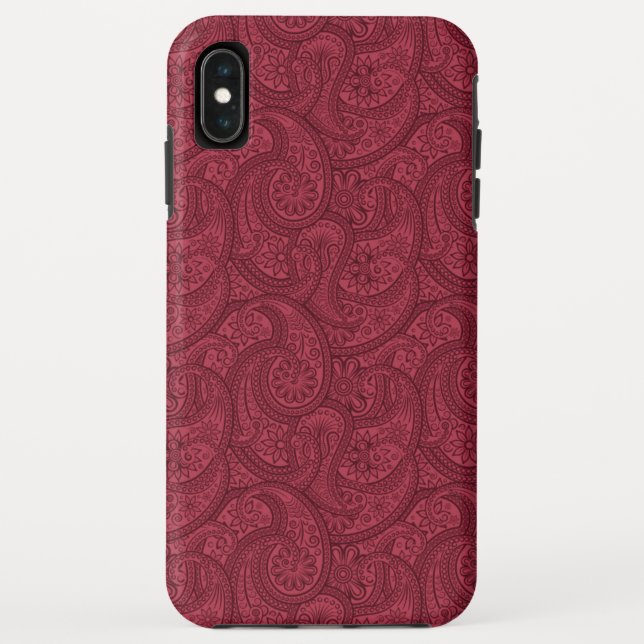 Burgundy Paisley Case-Mate iPhone Case (Back)