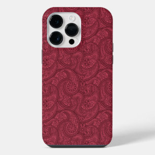 Burgundy Paisley iPhone 14 Pro Max Case