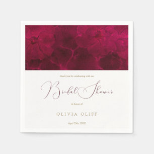 Burgundy Passion Bridal Shower Napkin