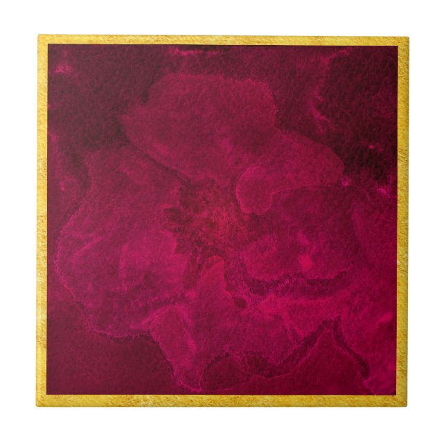 Burgundy Passion Tile (Front)