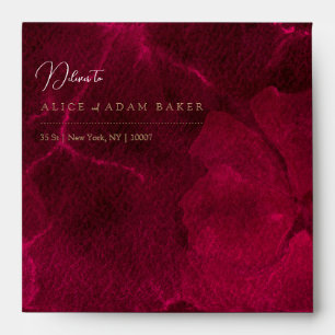 Burgundy Passion Wedding Envelope