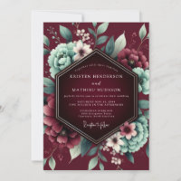 Burgundy Passionate Flora Wedding