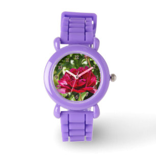 Burgundy peony watch