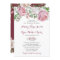 Burgundy Pink Chic Rose Floral Wedding Invitation