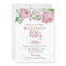 Burgundy Pink Country Rose 80th Birthday Invite
