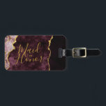 Burgundy Pink Gold Foil Agate Marble Maid of Honou Luggage Tag<br><div class="desc">Burgundy Blush Pink Watercolor & Gold Foil Watercolor Marble Agate Gilded Geode Design,  with Modern and Script fonts. Trendy and Chic Wedding Maid of Honour luggage tag! ~ Check my shop to see the entire wedding suite for this design!</div>