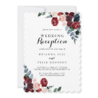 Burgundy Pink Navy Floral Wedding Reception