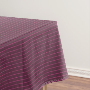 Burgundy pinstripes tablecloth