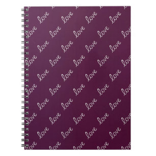 Burgundy Plum ‘Love’  Notebook