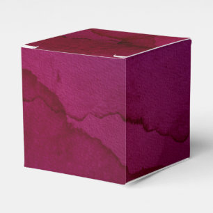 Burgundy Plum Red Wine Watercolor Swash Favour Box